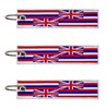 LLBFHH 3 Pcs Hawaii State Flag Keychain,Woven label Key Chains for Car Keys,Fabric Key Chains Men and Women,Used for Various Decorations.