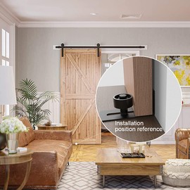 G-PLUS Floor Guide for Sliding Barn Door Hardware Kit Wall-Mounted Adjustable Smooth Wheels Fit Most Closet Pocket Doors Black 1PC