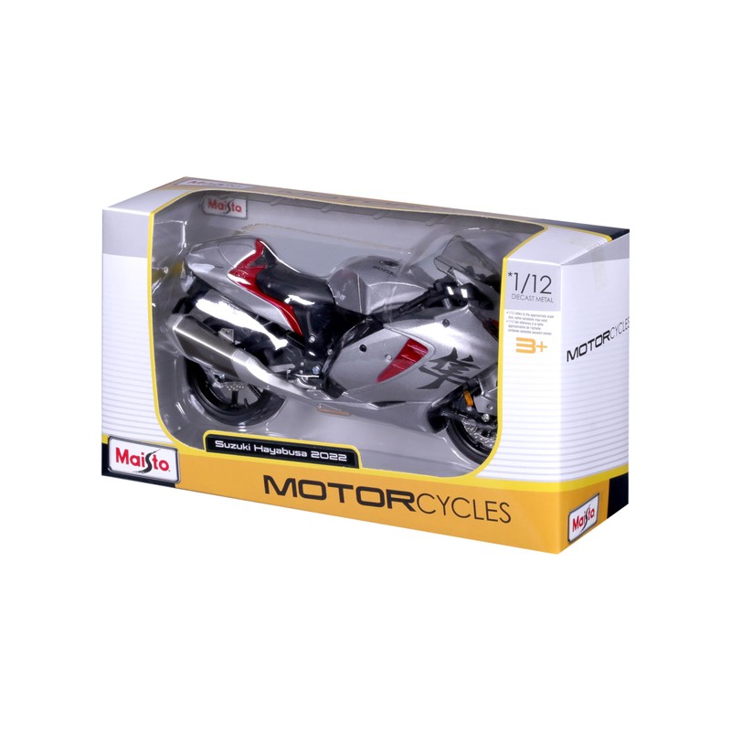 Maisto Suzuki Hayabusa (2022) 1:12 Scale Motorcycle Model with Suspension