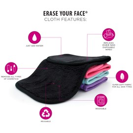 Make-up Removing Cloths 4 Count, Erase Your Face By Danielle Enterprises Enterprises Enterprises