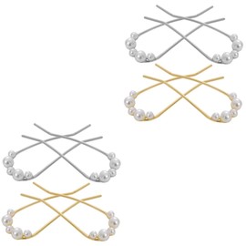 LALAFINA 8 Pcs Hairpin Hair Barrettes for Women Wax Stick for Hair Wigs Pearl Hair Clips Hair Pin Smooth Stick for Hair Flyaways Hair Stick Hair Plus French Pin Fashion Miss Decorate Alloy