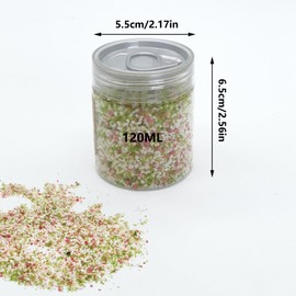 SEABABOO Miniature Scenics Leaves 120 ml Realistic Miniature Leaves in Cans Landscape Static Grass Powder Model for DIY Railway Diorama Scattered Grass Meadow Landscape Layout (Pink)