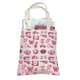 TOBGBE Cowgirl Singer Idea Inspired Canvas Shopping Bags Midwest Princess Gifts Music Fan Merchandise (Pink Princess)