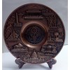 Copper Toned Washington D.C. Metal Souvenir Plate with Stand 6.5