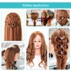 Hairdressing Head, Soft Synthetic Hair Hairdressing Head 24 Inch Professional