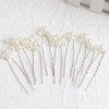 Sppry U Shaped Pearl Wedding Hair Pins for Bridal Women