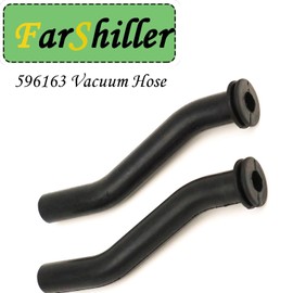 596163 Vacuum Hose, 3 inch, for B-riggs & S-tratton for John Deere D125 D130 D140 D160 D170 Lawn Mower Tractor Replaces 593998 797408 (2/Pack)