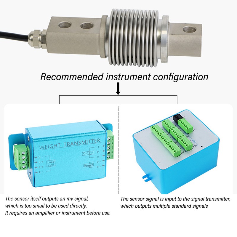 Bellows Load Cell Stainless Steel Waterproof Hex Connector Weighing Sensor