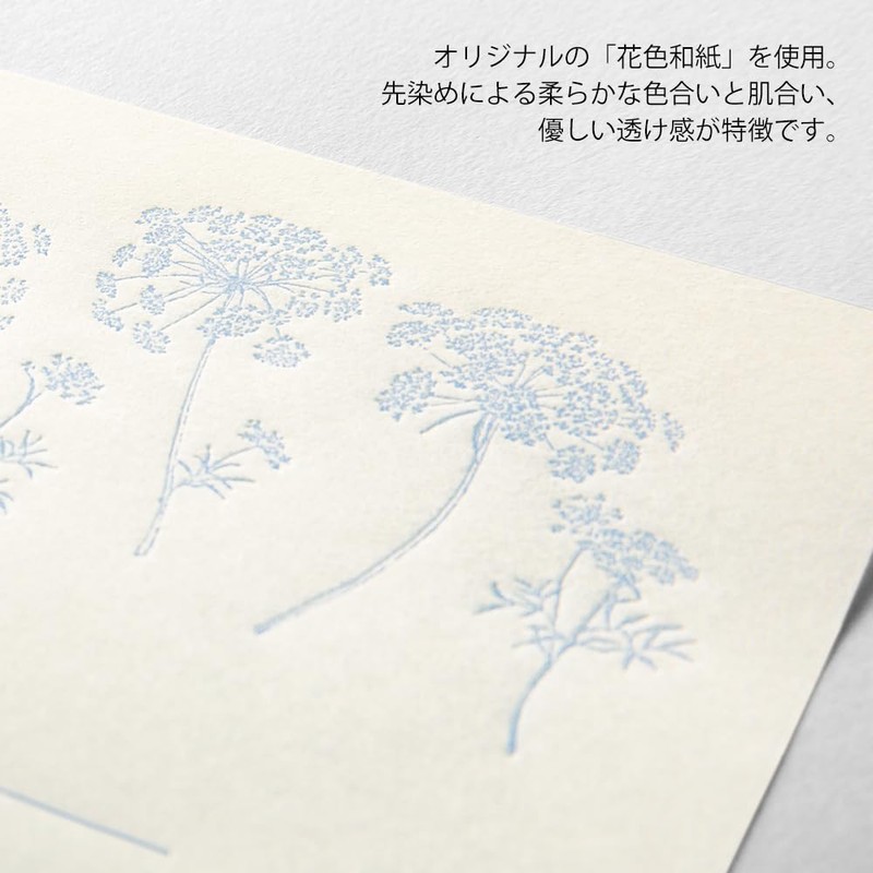 Midori 86928006 Letter Set, Flower Washi, Paper Case, White