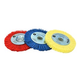 WELLERWERKZEUGE Set of 3 Nylon Brush Cleaning Disc Suitable for Bosch GWS 10.8 12V 76 Accessories Steel Stainless Steel Wood Sanding Discs