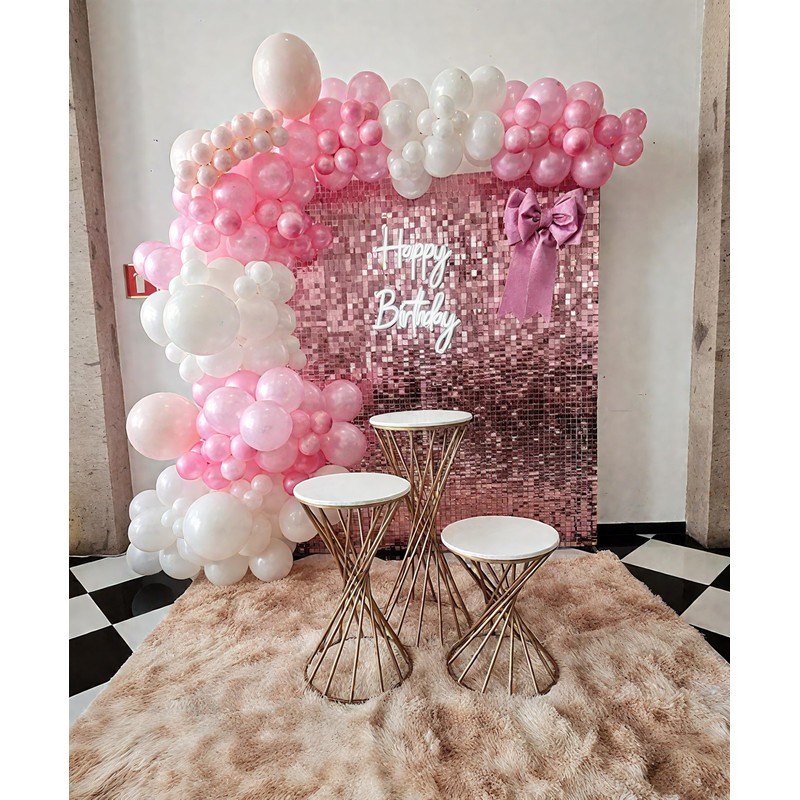 Pink Shimmer Wall Backdrop 36 Panels Cover 6 x 6