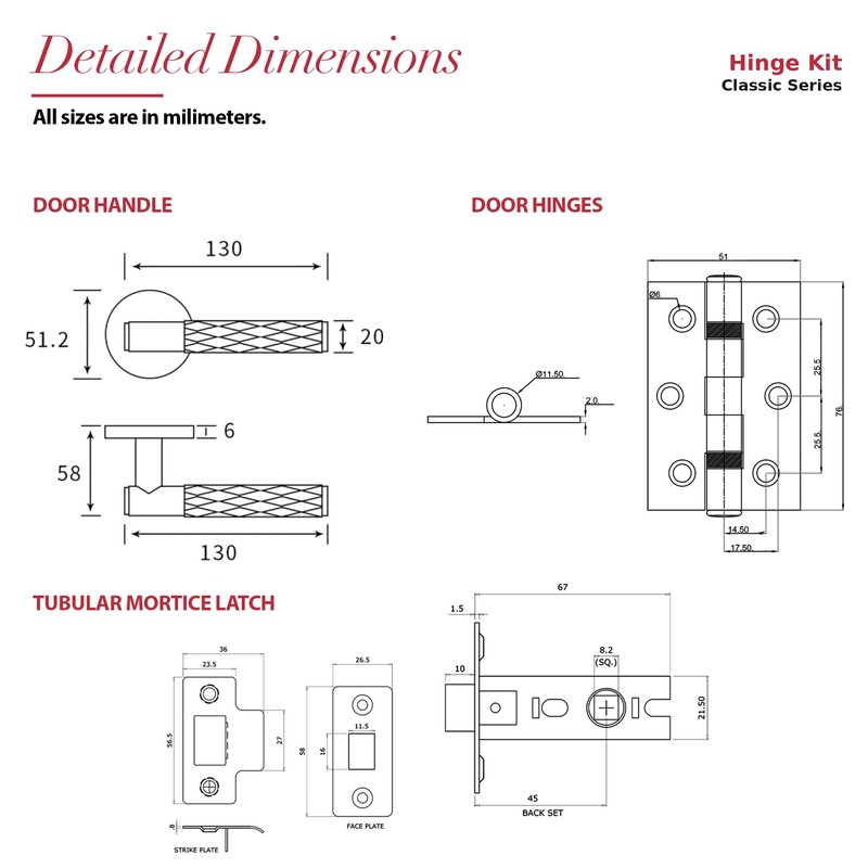 Decoranddecor Tore Lever On Rose Door Handles – Diamond Pattern