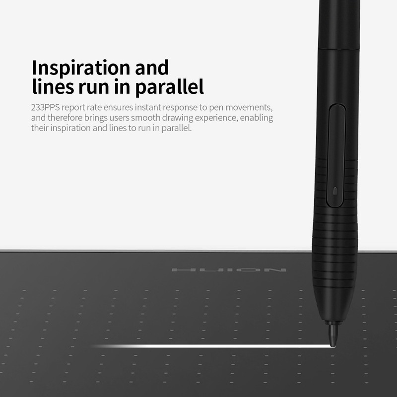 Huion H430P Graphics Tablet Drawing Tablet with 4096 Levels Pressure