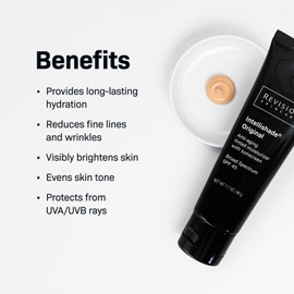 Revision Skincare Intellishade® Original SPF 45, Anti-Aging Tinted Sunscreen for Face, Daily Moisturizer with SPF, Anti-Wrinkle with Peptides & Vitamin C, Hydrating Broad-Spectrum Sunscreen, 1.7 oz