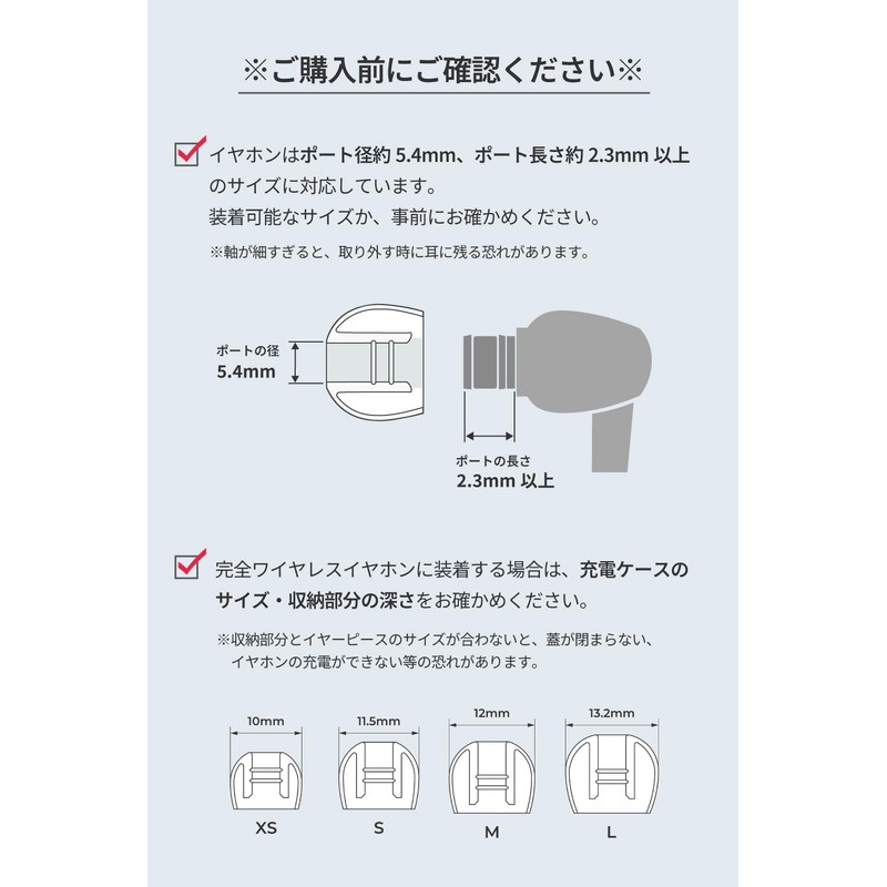 radius Deep Mount Earpiece ZONE HP-DME2 HP-DME23CL Earbud Tips, Medical