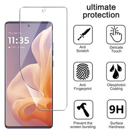 carinacoco 3 Pack Elastic Skin Screen Protector for Motorola Moto G85 5G, Soft TPU Full Coverage HD Clear Anti-Scratch No Bubbles Self-Healing Screen Protector with Installation Alignment Tool