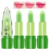 3 Packs Organic Aloe Vera Moisturizing Crystal Jelly Lipsticks, BEEXY