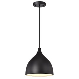 Chloe Lighting Lighting Walter Industrial 1 Light Textured Black Mini Pendant Ceiling Fixture 10'' Wide (CH58070BK10-DP1)