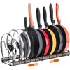 Toplife Pots and Pans Organizer Rack for Cabinet and Countertop,