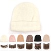 NOOFNO Fall/Winter Beanies for Women,Lamb Wool Warm Beanie for Outdoor