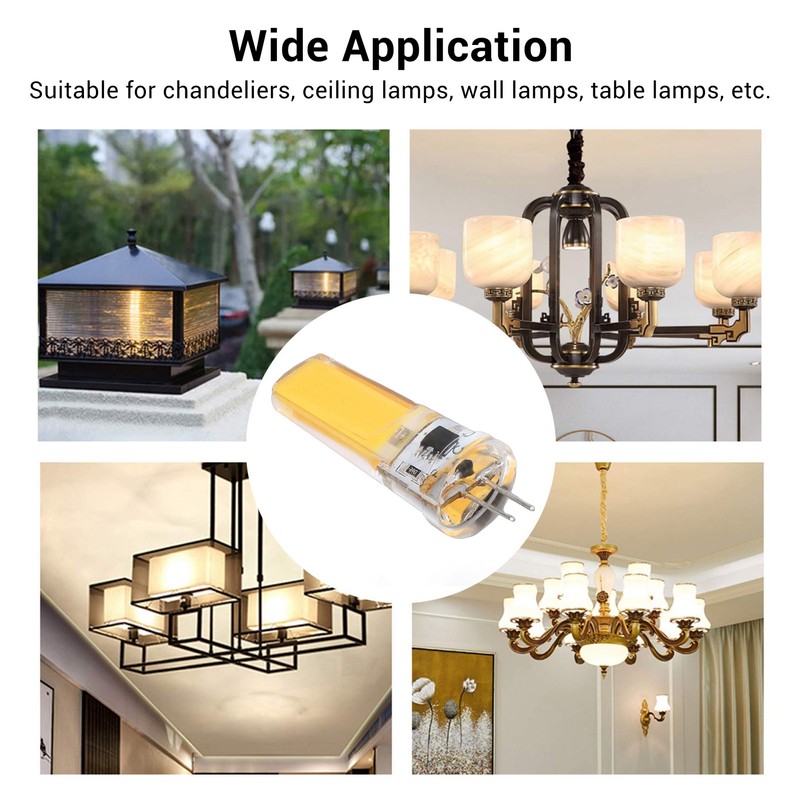 6 Pieces G4 LED Bulbs 9W Dimmable COB Lamp 500LM