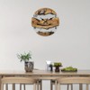 Small Wall Clock, 11'' Frameless Wooden Wall Clocks, Rustic Village