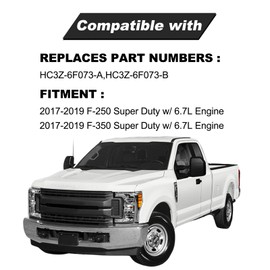 RARAYC Turbo Intercooler HC3Z-6F073-B Compatible with Ford F250/F350 2017 2018 2019 6.7L Powerstroke Replace# HC3Z6F073B Intercooler Hose