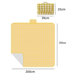 Esforzarse 78.7 x 118.8 inches (200 x 300 cm), Waterproof Picnic Mat, For 6-8 People, Oxford Cloth, Picnic, Portable, Foldable, Outdoor, Moisture-Proof Tarpaulin, Outdoor, Lightweight, For Excursions