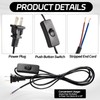 Conderyang 12 Packs Lamp Cord Set with Molded End Plug