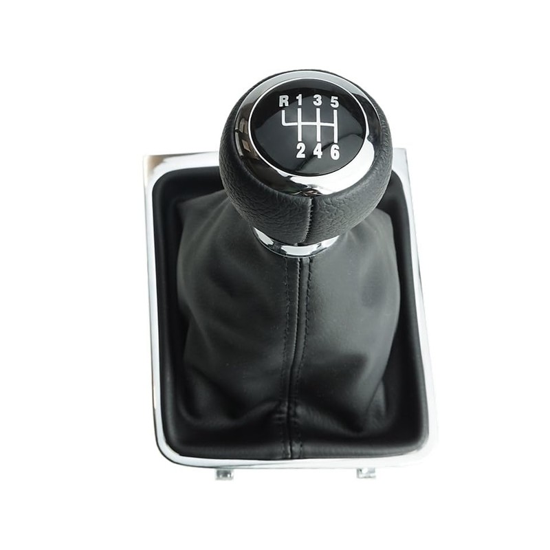 Gear Knob 6 Gears + Gear Stick Boot in Black