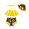 Baby Girl Summer Swimsuit with Hat Toddler Girls Bikini Sets