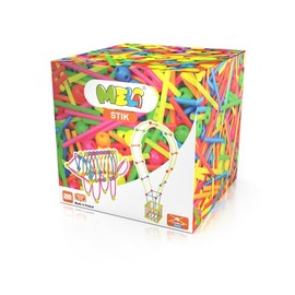 Meli Stik Neon 300 | 200 Flexible Sticks & 100 Balls | Creative Building Set for 3D Constructions | Promotes Imagination & Fine Motor Skills | Toy for Children from 3 Years