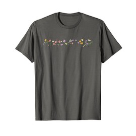 Vintage Inspired Botanical Flower Gardener Naturalist Flower T-Shirt