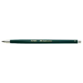 Faber-Castell FABER-CASTELL 139411 - Fallminenstift TK 9400, Minenstärke: 2 mm, Härtegrad: H, Schaftfarbe: grün