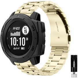 Metal Bracelet for Garmin Instinct 2, Adjustable Metal Stainless Steel Bracelet for Men and Women, Business Style Metal Bracelet for Garmin Instinct/Instinct 2/Instinct Tide/Instinct Tactical