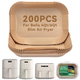 Parchment Paper for bella 4Qt Slim Air Fryer, 200pcs Air Fryer Liners for bella 6Qt Slim Air Fryer