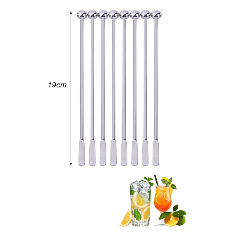 YFFSFDC Stainless Steel Stirring Rod, Long Stirrer, Total Length 7.5