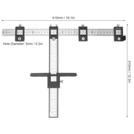 Fafeicy Cabinet Hardware Jig, Adjustable Handle Punch Locator for Woodworking Drill, Door and Drawer Front Knobs Installation