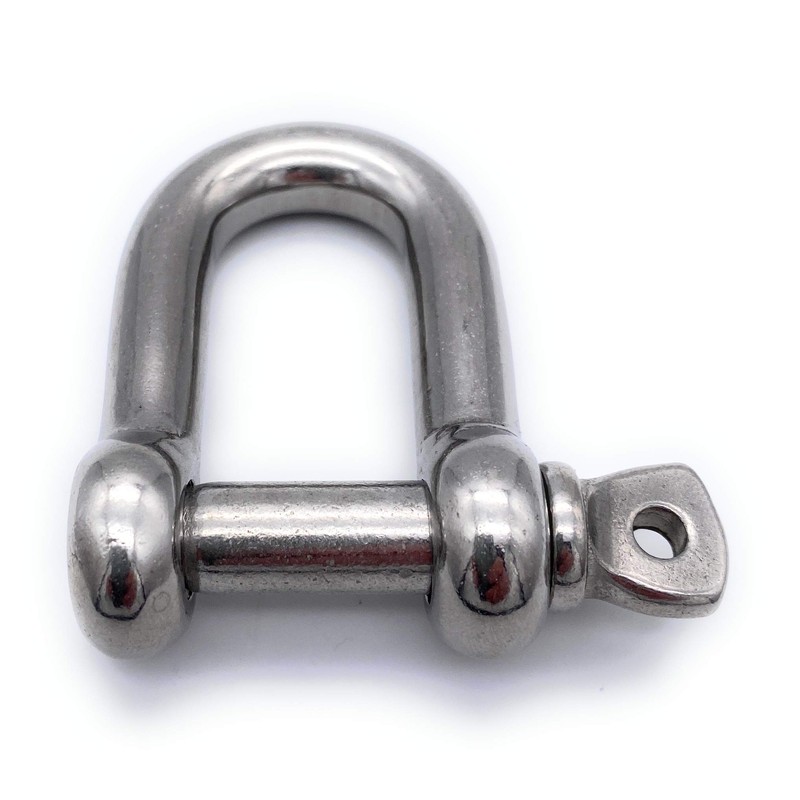 V4A Stainless Steel Shackle Diameter 8 mm Straight Short Shape