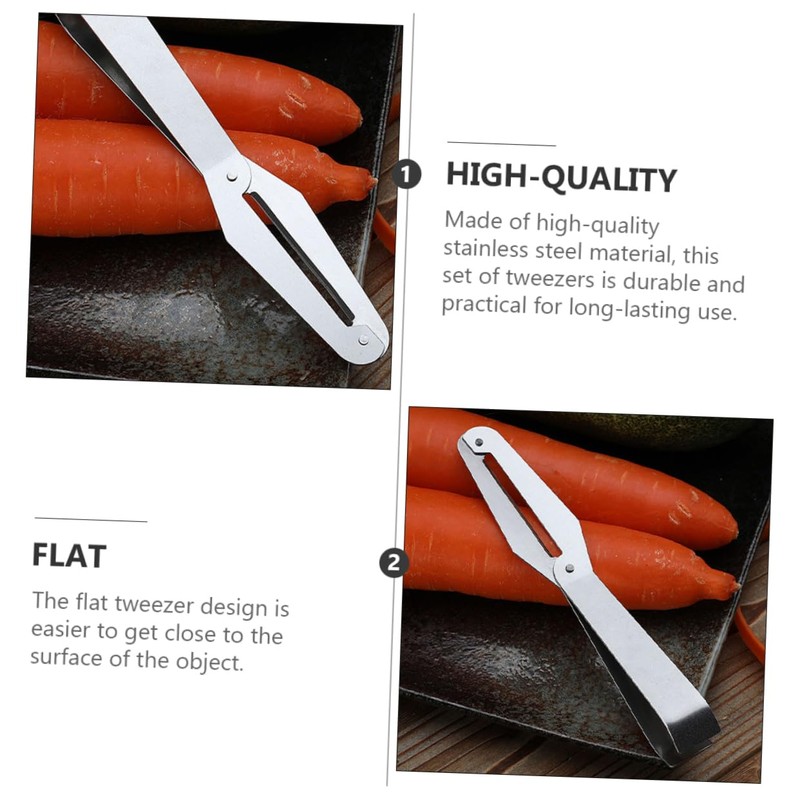 Ciieeo 6pcs Stainless Steel Plucking Tweezers Precision Removal Tools for