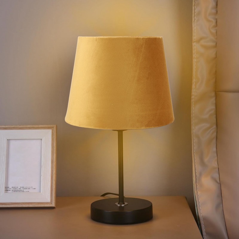Fabric Lampshade E27 E14 Velvet Conical Decorative Lamp Replacement Shade