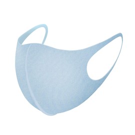Basic Sense 3D Washable Reusable Thick Reinforced Plain Face Coverings Masks (Sky Blue)