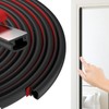 6m Practical Door & Window Soundproofing Rubber Seal Strip Black (6m) 2ea