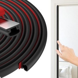 6m Practical Door & Window Soundproofing Rubber Seal Strip Black (6m) 2ea