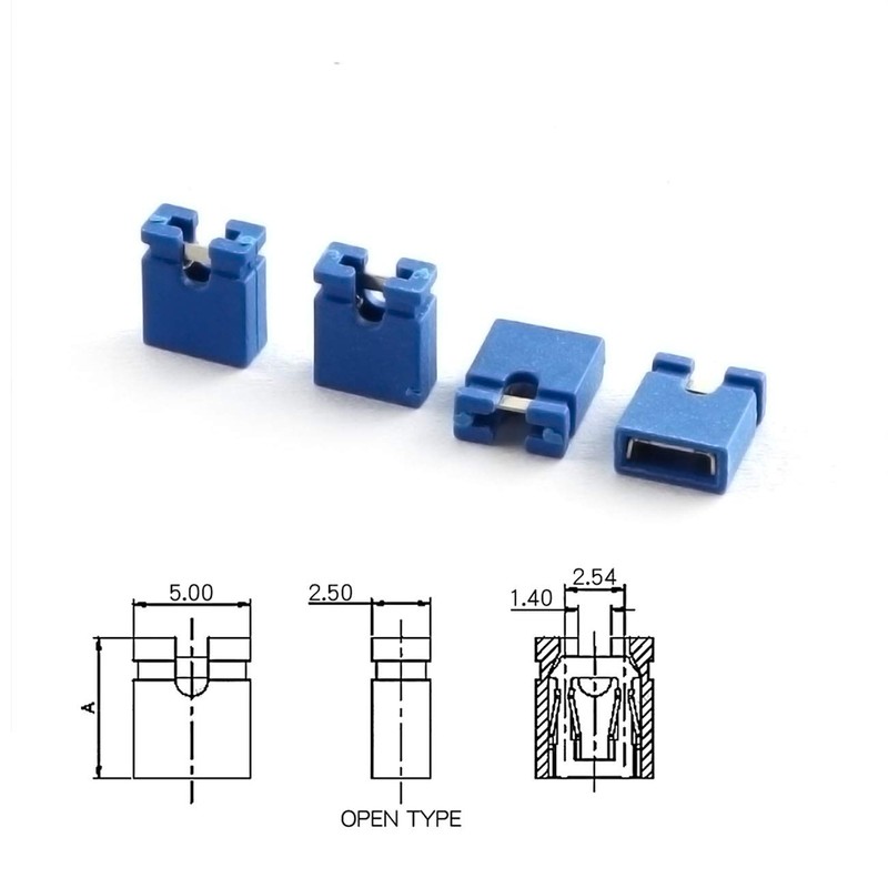 ZYAMY 30PCS 2.54mm Jumper Caps Circuit Board Shunts Short Circuit