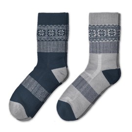 NORDIC Socks 2 Pairs, Lightweight Merino Wool Walking Socks, Outdoor Socks, Anti-Blister Performance Socks (6-9, Explorer)