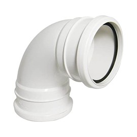 FLOPLAST 110mm Ring Seal Soil 92.5 Degree Double Socket Bend - White