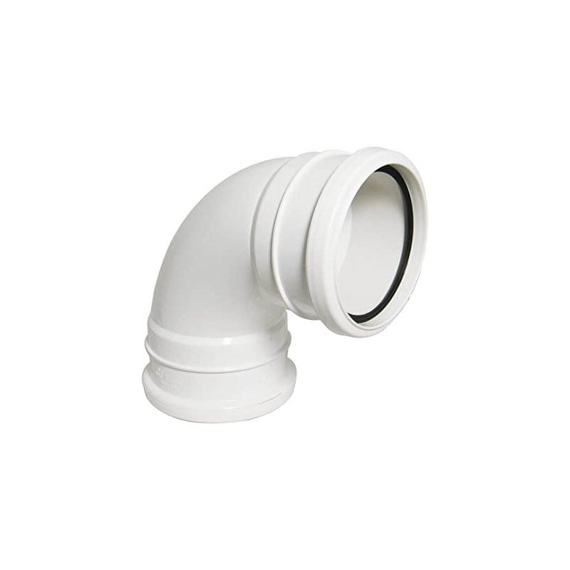 FLOPLAST 110mm Ring Seal Soil 92.5 Degree Double Socket Bend