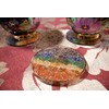 Chakra Orgonite Coaster - 9cm Wooden Base Non Slip with