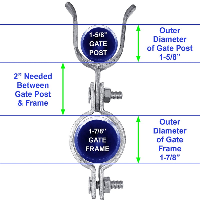 1-7/8" x 1-5/8" Chain Link Fence Gate Fork Latch -